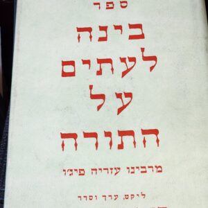 בינה לעתים על התורה